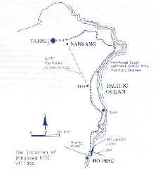 The location of proposed OTEC village.