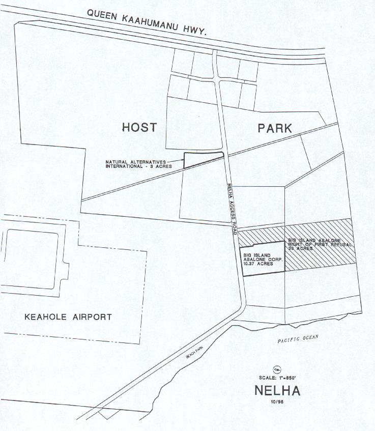 Figure 3. Map of HOST Park Area of NELHA