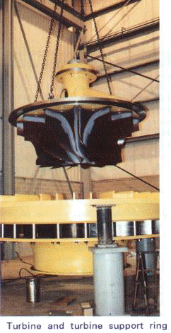 Turbine and trubine support ring